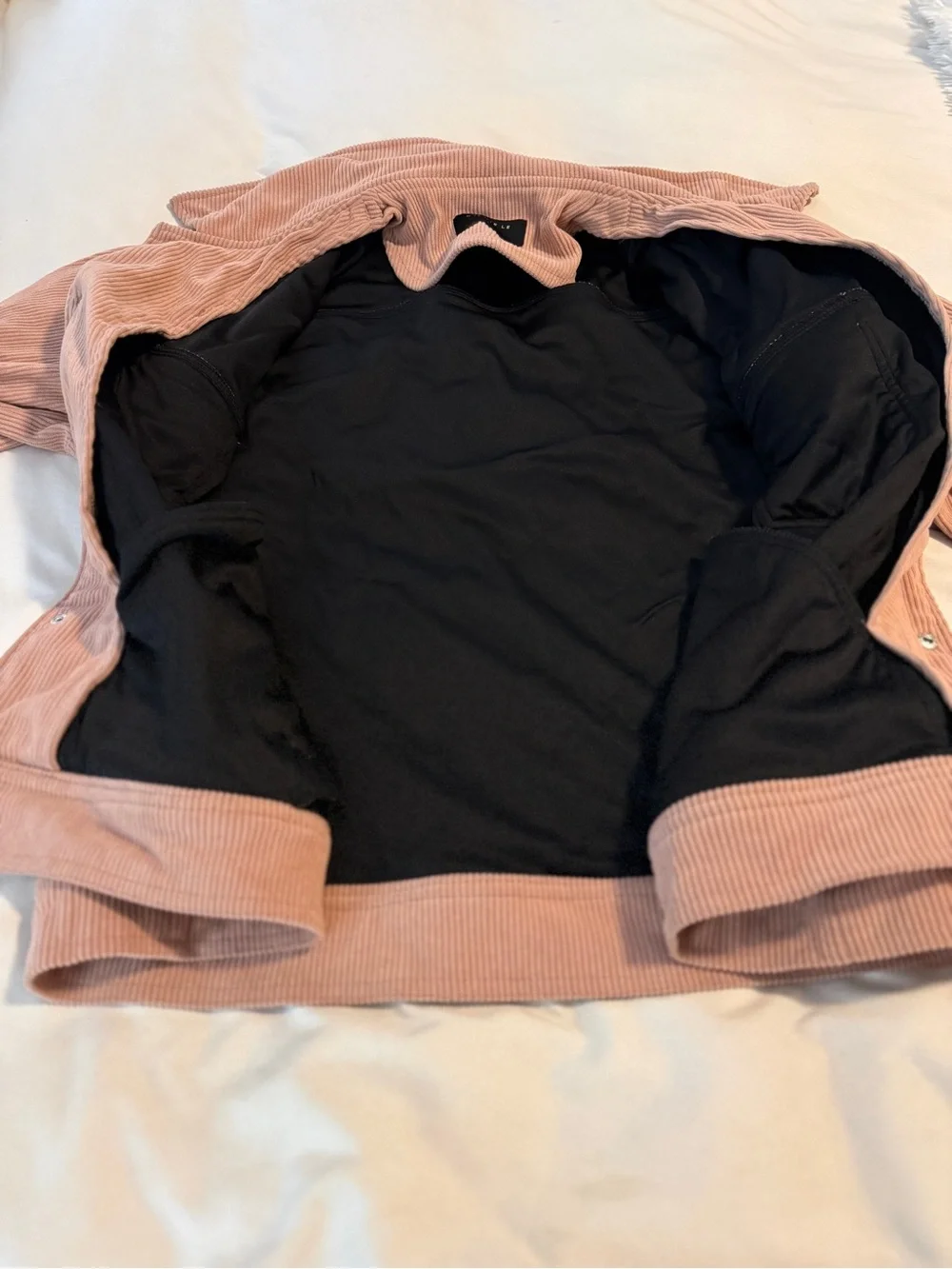 Richie le Collection Men’s Button Down Jacket Size Large Salmon Pink Cotton